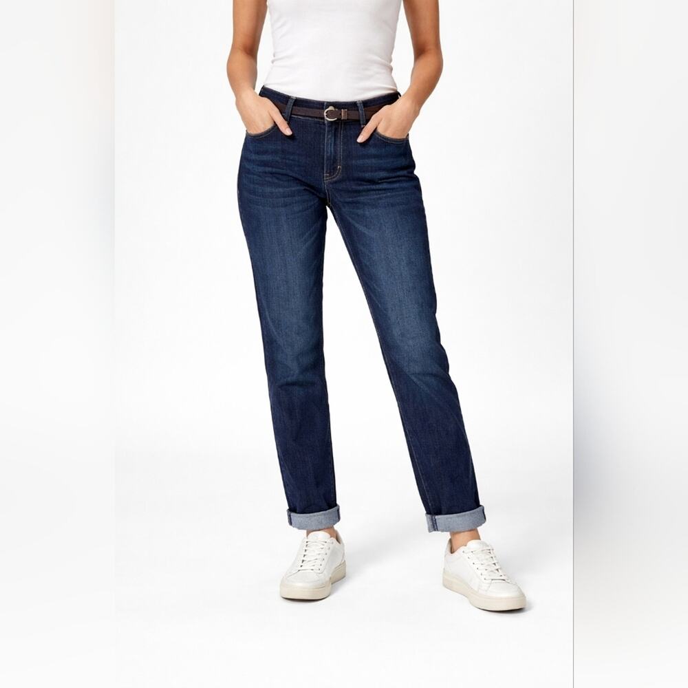Maurices Dark Wash With White Stitching Detail Jeans  sz L #6